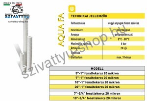 Aqua FA 10-5/4 coll fonaltekercs szűrőbetét