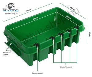 Dribox 285 zöld kültéri kötődoboz